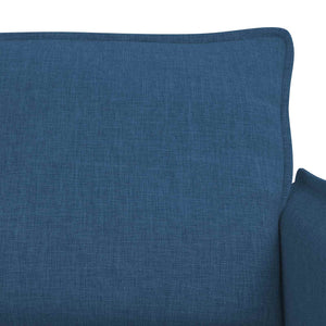 Blaues 2-teiliges Stoffsofa-Set