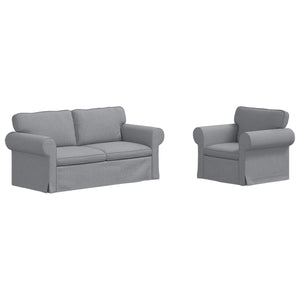 Hellgraues 2-teiliges Sofa-Set