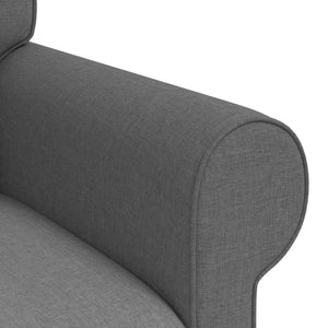 Dunkelgraues 2-teiliges Stoffsofa-Set