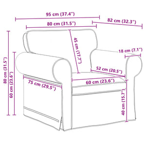 Dunkelgraues 2-teiliges Stoffsofa-Set