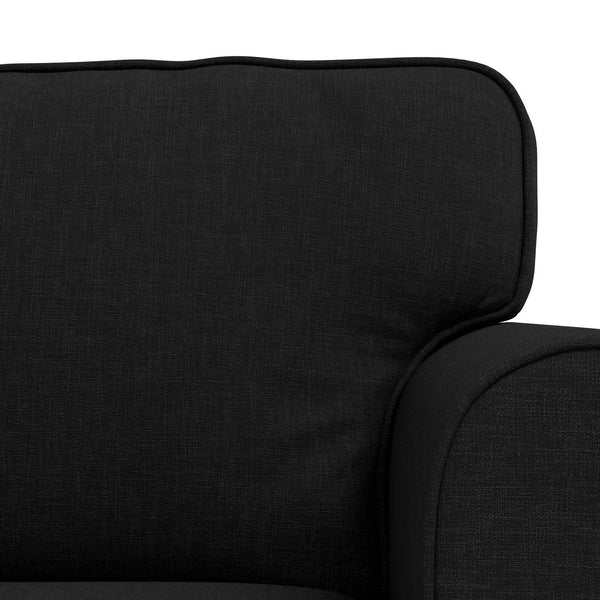 Schwarzes 2-teiliges Sofa-Set