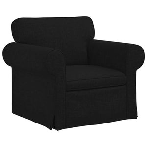 Schwarzes 2-teiliges Sofa-Set