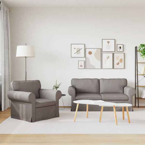 Taupe Sofa Set 2-teilig