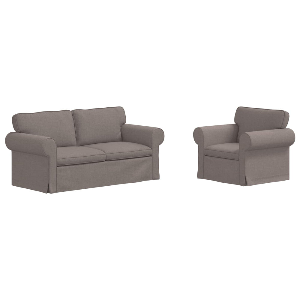 Taupe Sofa Set 2-teilig