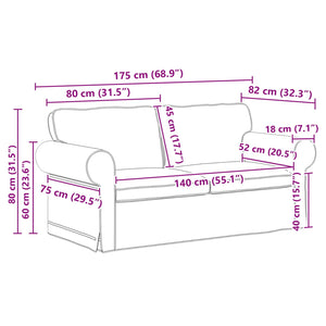 Taupe Sofa Set 2-teilig