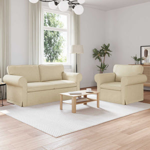 Creme Stoff Sofa Set, 2-teilig