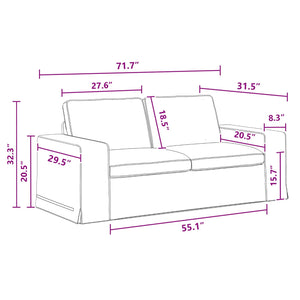 Dunkelgraues 2-teiliges Sofa-Set