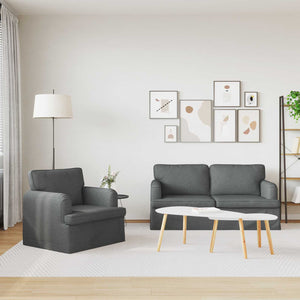 Dunkelgraues Sofa Set, 2-teilig