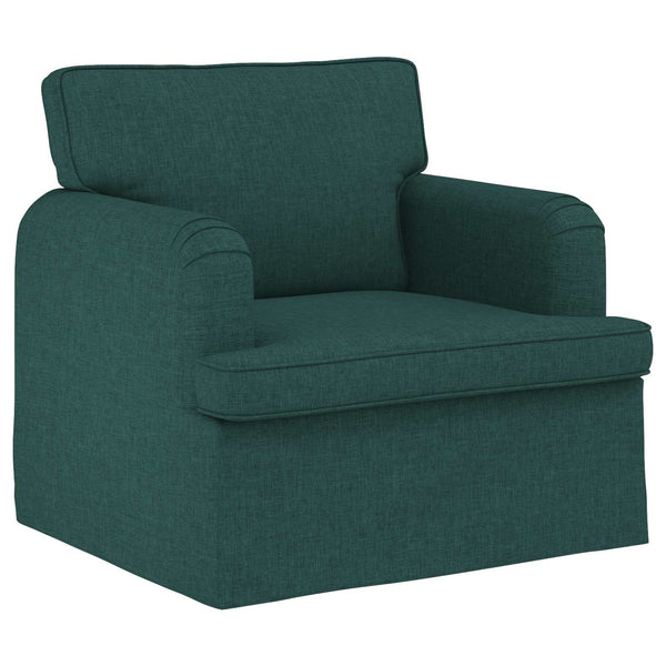 Dunkelgrünes Sofa Set, 2-teilig