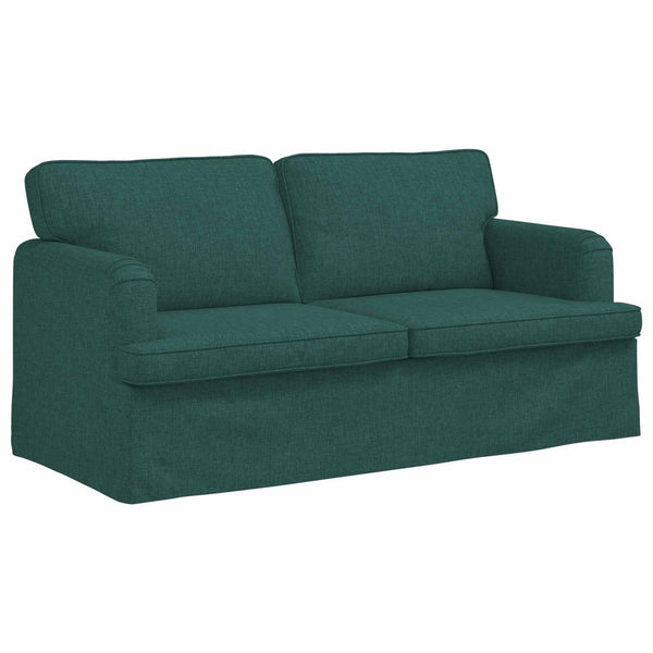 Dunkelgrünes Sofa Set, 2-teilig