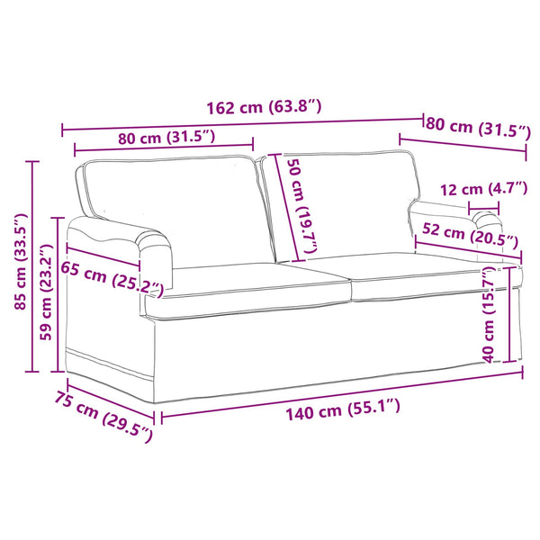 Dunkelgrünes Sofa Set, 2-teilig