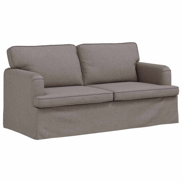 Sofa Set 2-teilig Taupe Stoff