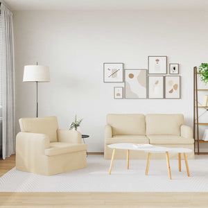 2-teiliges Sofa-Set Creme