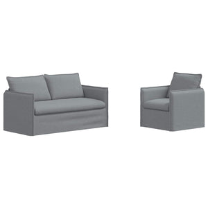Hellgraues 2-teiliges Sofa-Set