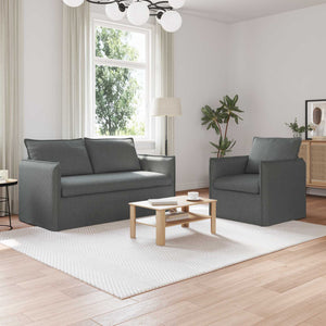 Dunkelgraues 2-teiliges Sofa-Set