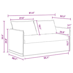 Dunkelgraues 2-teiliges Sofa-Set