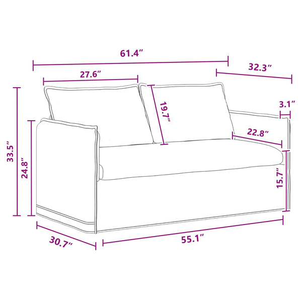 Dunkelgraues 2-teiliges Sofa-Set