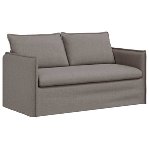Sofa Set 2-teilig Taupe Stoff