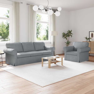 Hellgraues 2-teiliges Sofa-Set