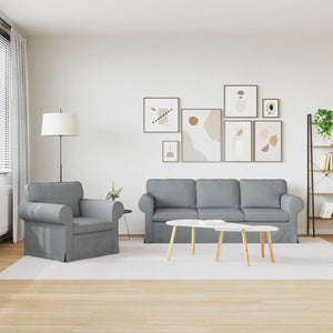 Hellgraues 2-teiliges Sofa-Set