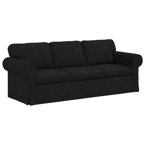 Schwarzes Stoff Sofa Set, 2-teilig