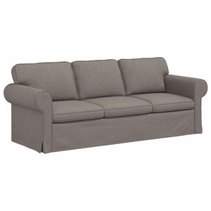 Sofa Set 2-teilig Taupe Stoff