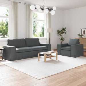 Dunkelgraues 2-teiliges Sofa-Set