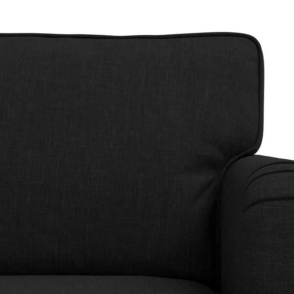Schwarzes 2-teiliges Sofa-Set