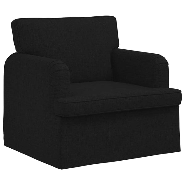 Schwarzes 2-teiliges Sofa-Set