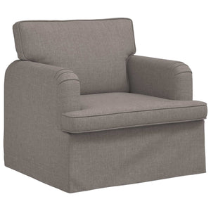 Sofa Set 2-teilig Taupe Stoff