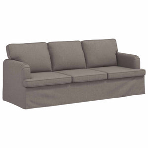 Sofa Set 2-teilig Taupe Stoff