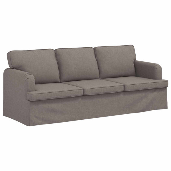 Sofa Set 2-teilig Taupe Stoff