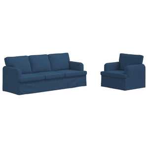 Blaues Sofa Set 2-teilig