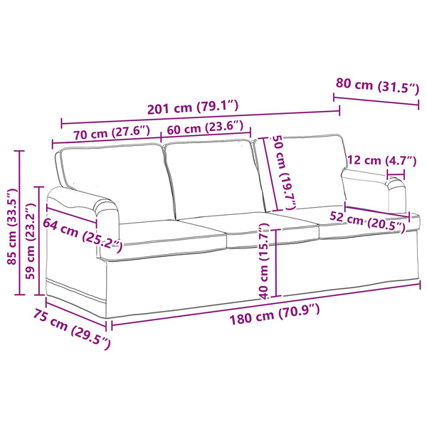 Blaues Sofa Set 2-teilig