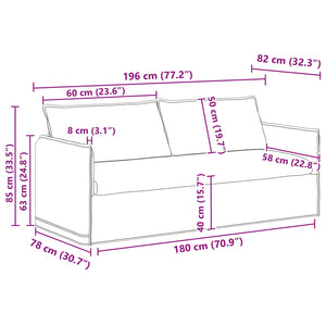 Hellgraues Sofa-Set, 2-teilig