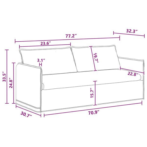 Dunkelgraues 2-teiliges Sofa-Set