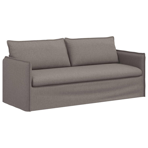 Sofa Set 2-teilig Taupe Stoff
