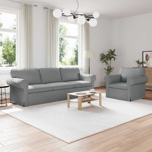 Hellgraues 2-teiliges Sofa-Set