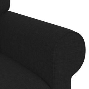 Schwarzes 2-teiliges Sofa-Set
