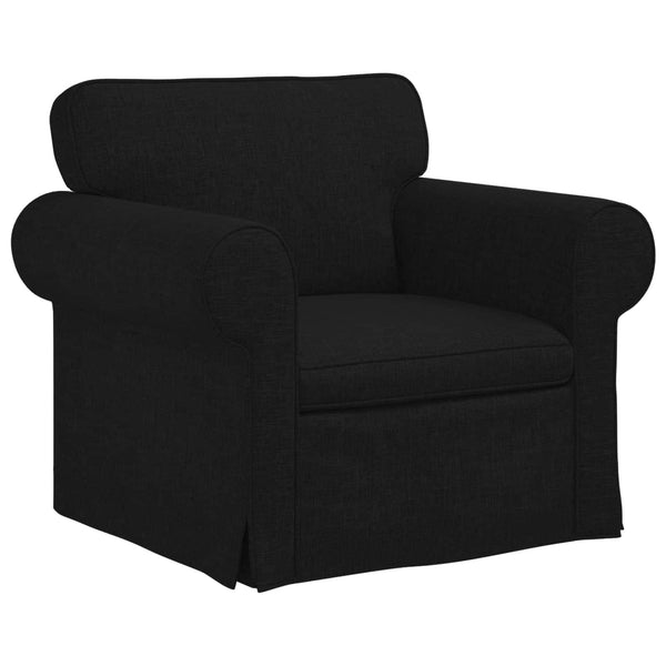 Schwarzes 2-teiliges Sofa-Set