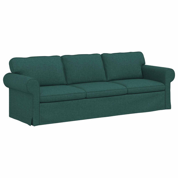 Dunkelgrünes 2-teiliges Stoffsofa-Set
