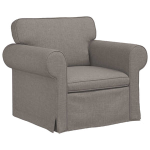 2-teiliges Sofa-Set Taupe Stoff