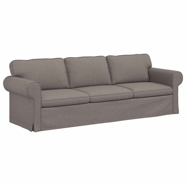 2-teiliges Sofa-Set Taupe Stoff