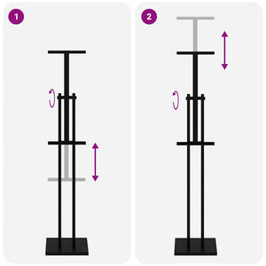 Schwarze Messestände, 2er-Set, Stahl