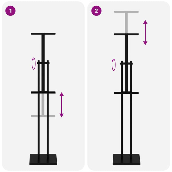 Schwarze Messestände, 2er-Set, Stahl