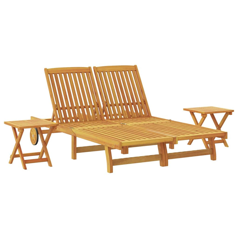 Sonnenliege Akazie Holz Braun