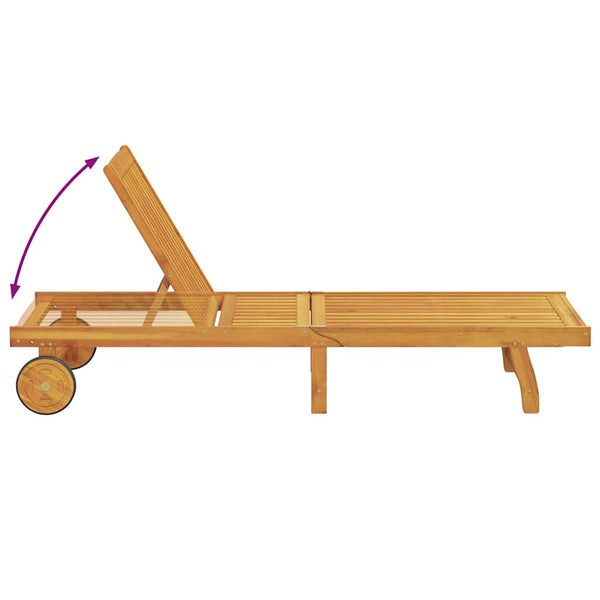 Sonnenliege Akazie Holz Braun