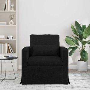 Schwarzes Stoffsofa 78x78x80cm