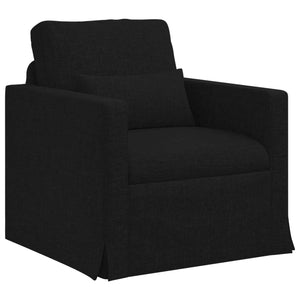 Schwarzes Stoffsofa 78x78x80cm