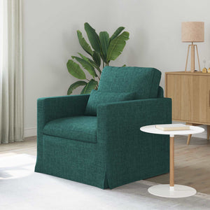 Dunkelgrünes Stoffsofa 78x78x80cm